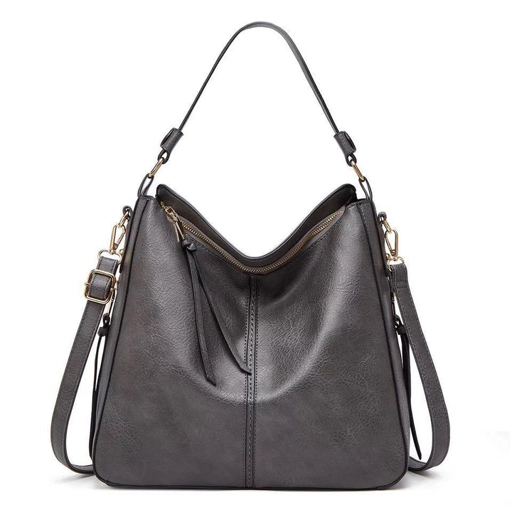 Vintage-inspired leather hobo bag