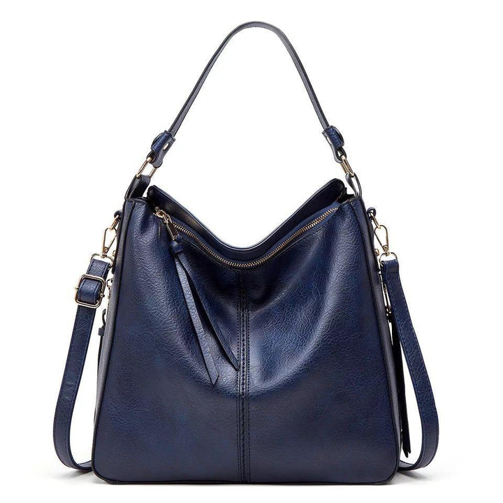 Vintage-inspired leather hobo bag