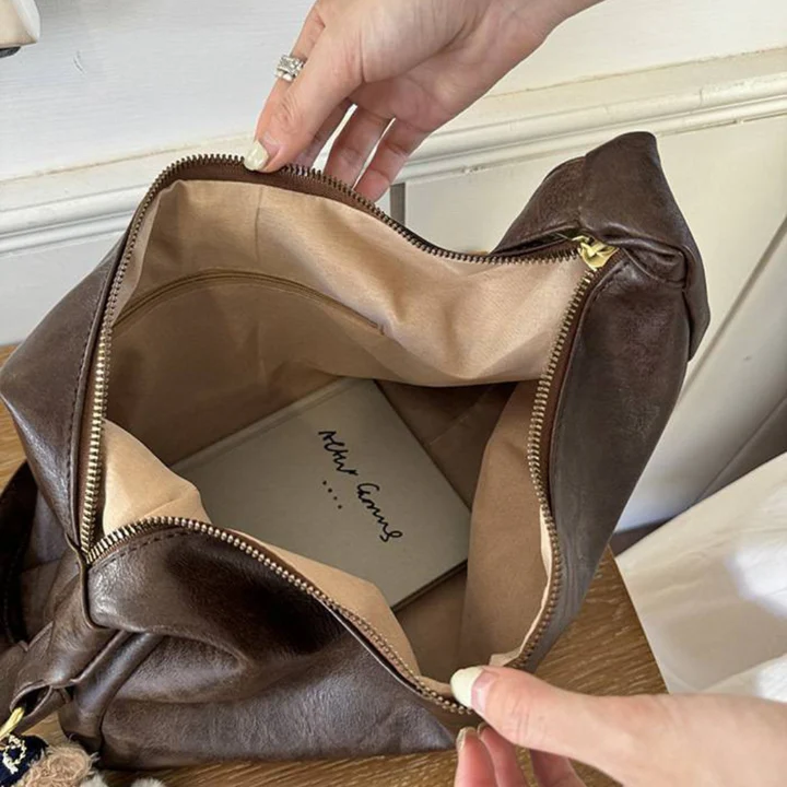 Trendy Leather Shoulder Handbag