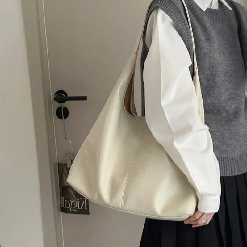 Large Chic Leather Tote Bag
