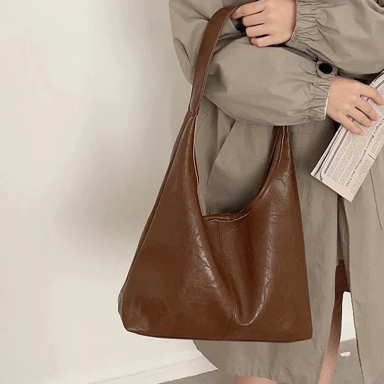 Large Chic Leather Tote Bag