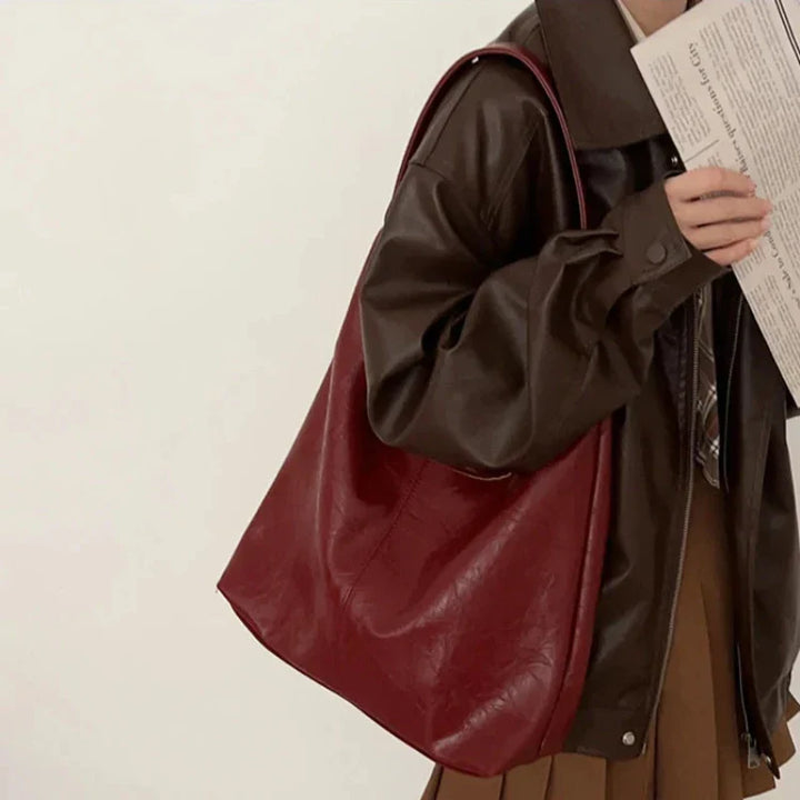 Large Chic Leather Tote Bag