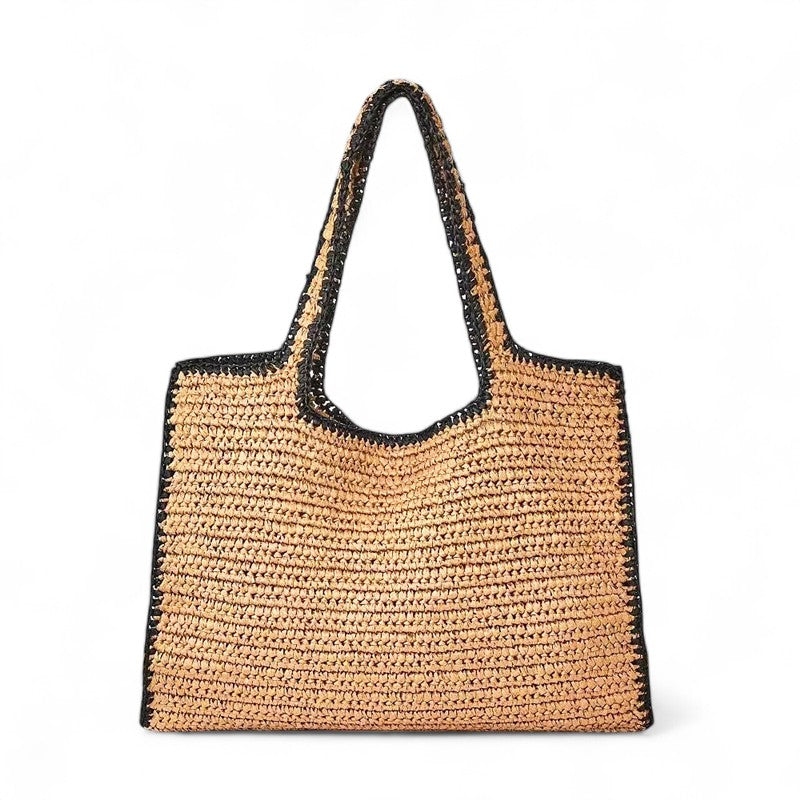 Beach Tote Woven in Straw