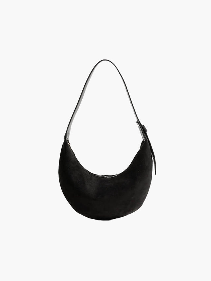 Half Moon Bag Made of Suede