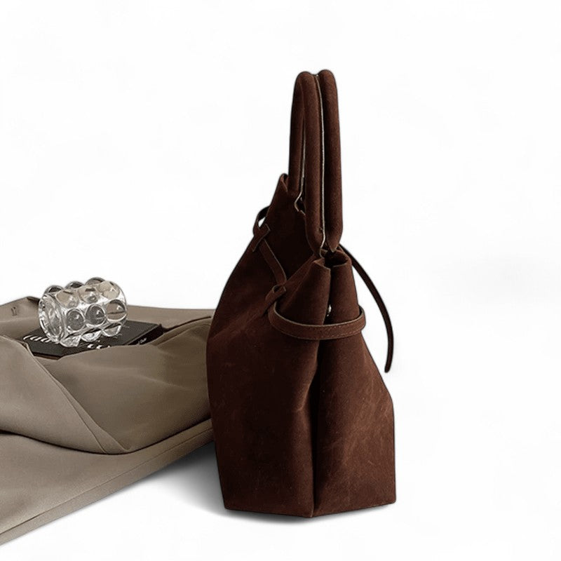 Suede Shoulder Handbag