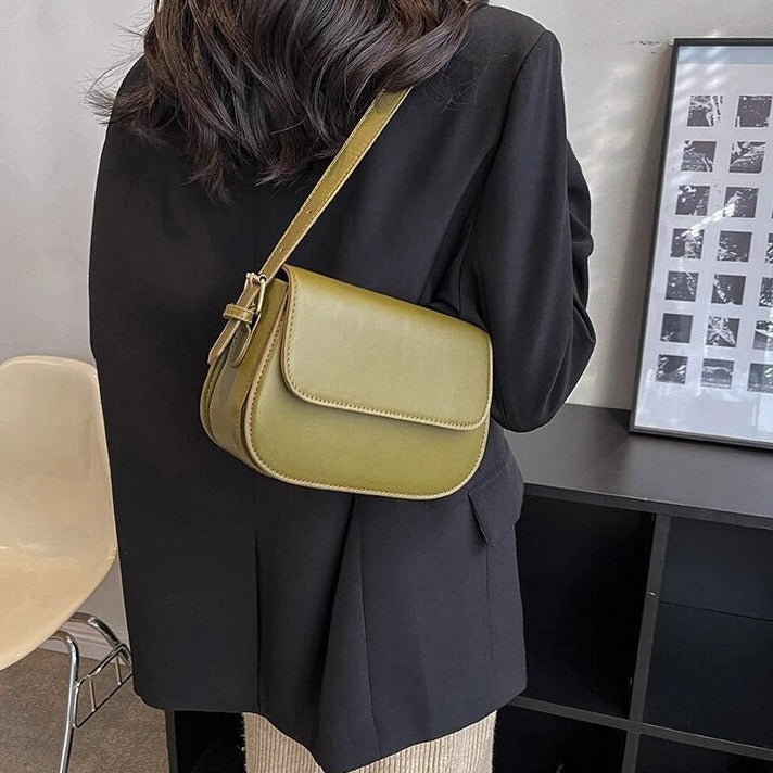Handmade leather shoulder bag