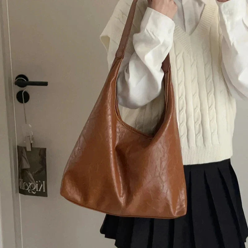 Large Chic Leather Tote Bag