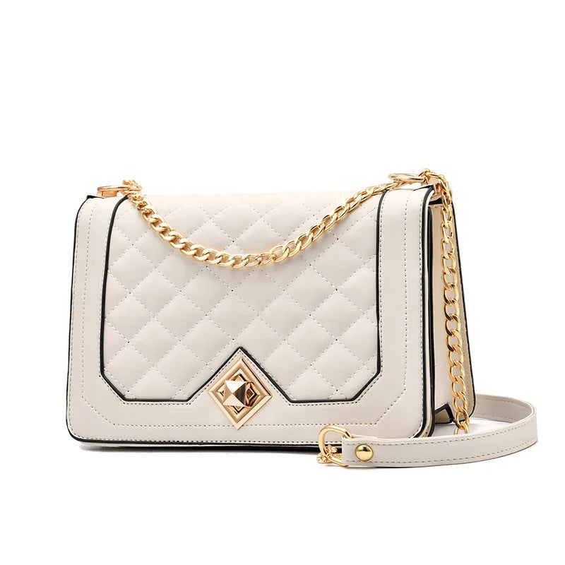 Pattern Fashion Women's Bag Popular Chain Small Square Bags for Woman Business Classic Shoulder Crossbody Bag Black