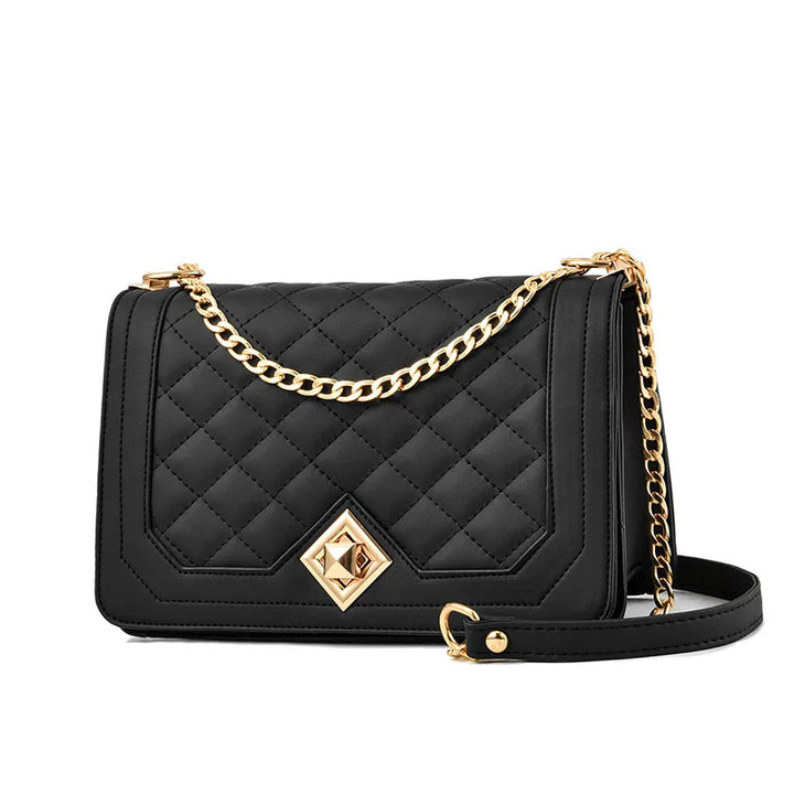 Pattern Fashion Women's Bag Popular Chain Small Square Bags for Woman Business Classic Shoulder Crossbody Bag Black
