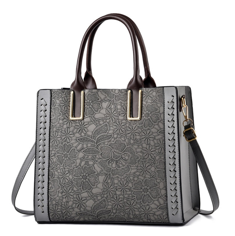 Prägte Vegan Leather Top Handle Tote Bag