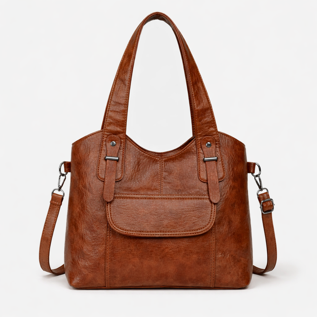 Large vegan cowhide bag, shoulder bag
