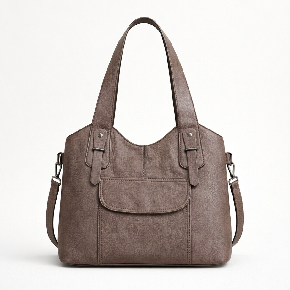 Large vegan cowhide bag, shoulder bag