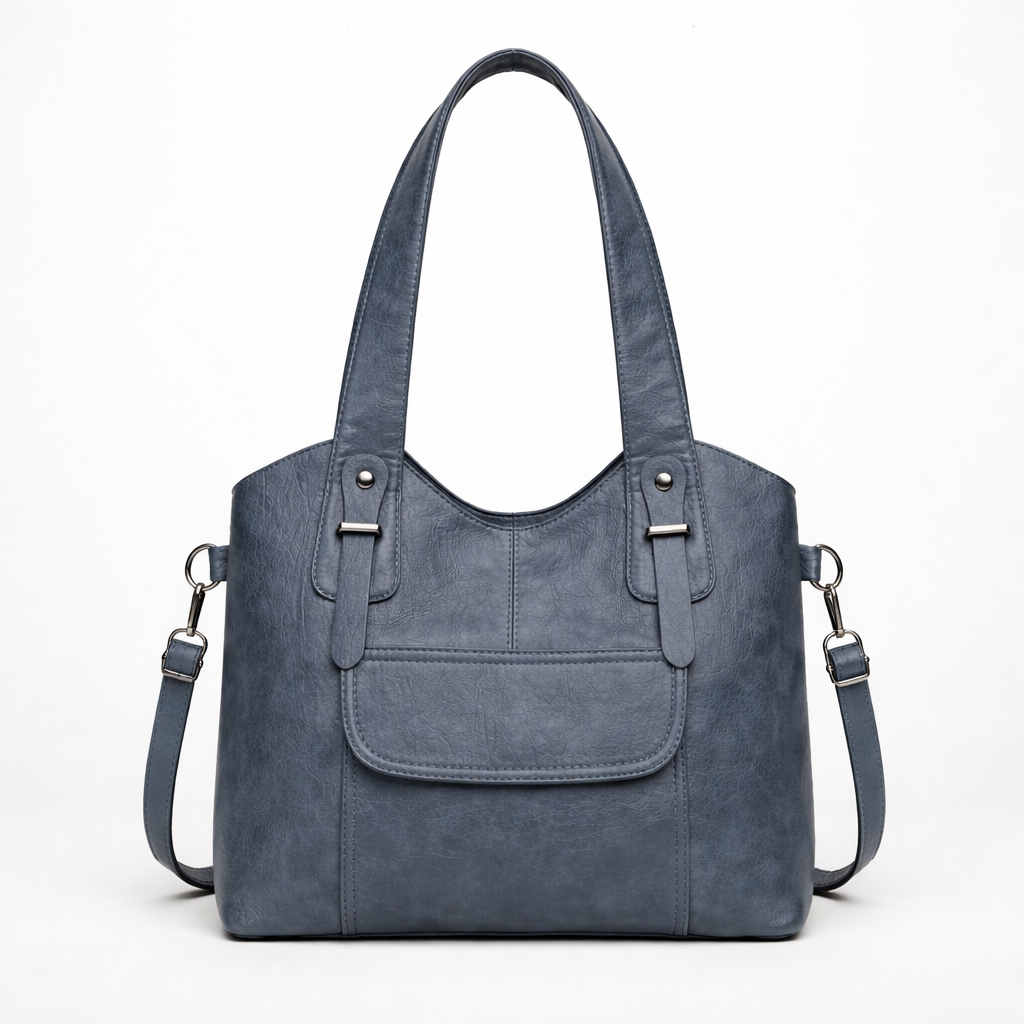 Large vegan cowhide bag, shoulder bag