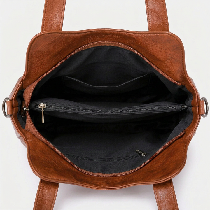 Large vegan cowhide bag, shoulder bag
