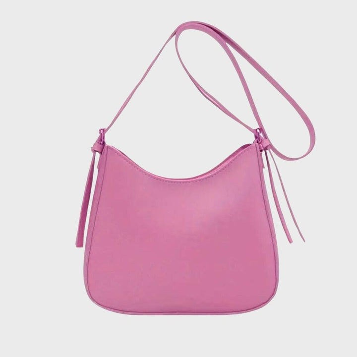 Zipper Small Shoulder Bag Faux Leather Bag