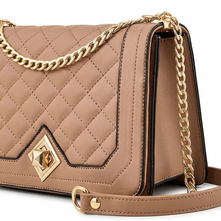Quilted Chain Crossbody Bag, Small Shoulder Bag