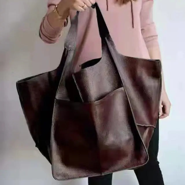 Essential Versatility by Clare - Urban Leather Tote Bag