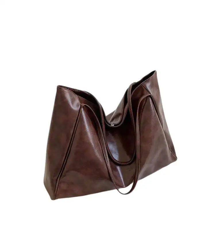 Shoulder Handbag in Trendy Leather
