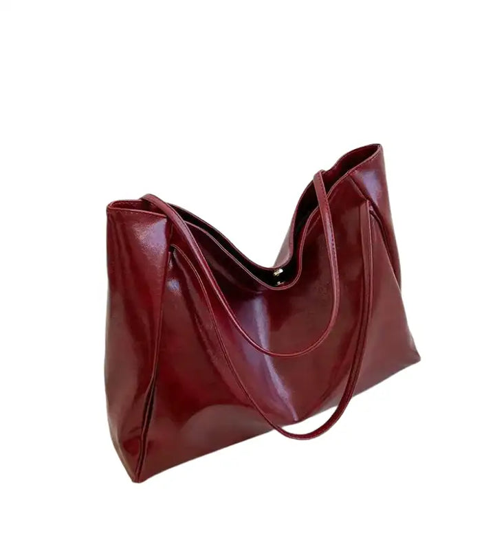 Shoulder Handbag in Trendy Leather