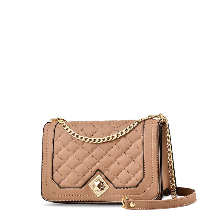 Quilted Chain Crossbody Bag, Small Shoulder Bag