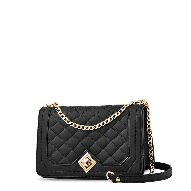 Quilted Chain Crossbody Bag, Small Shoulder Bag