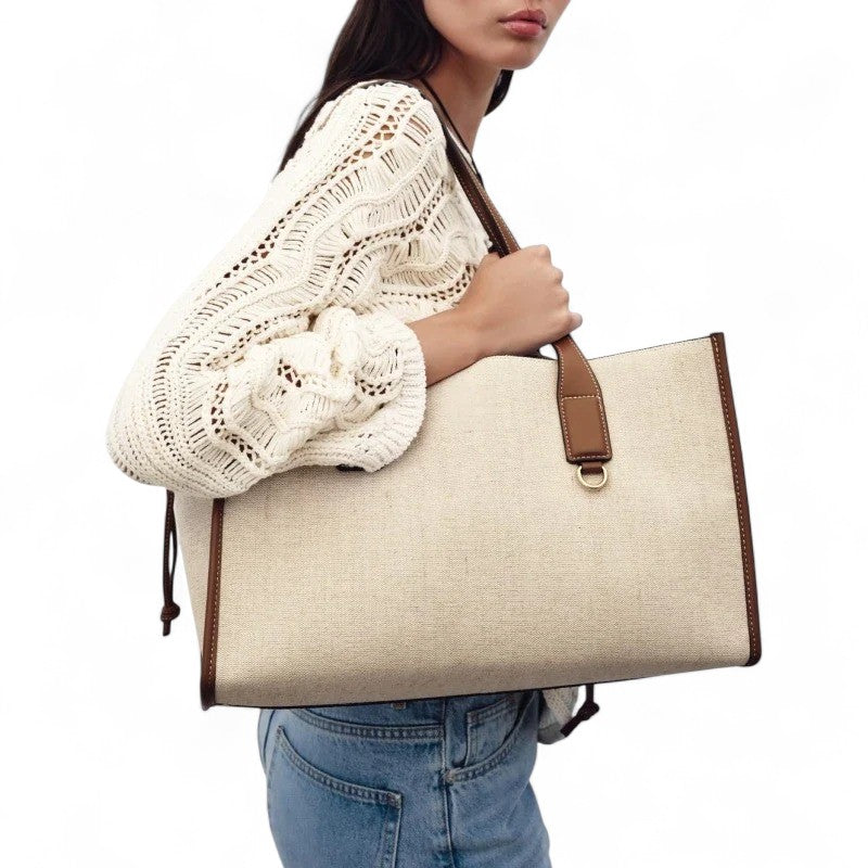 Elegant Canvas Tote Handbag