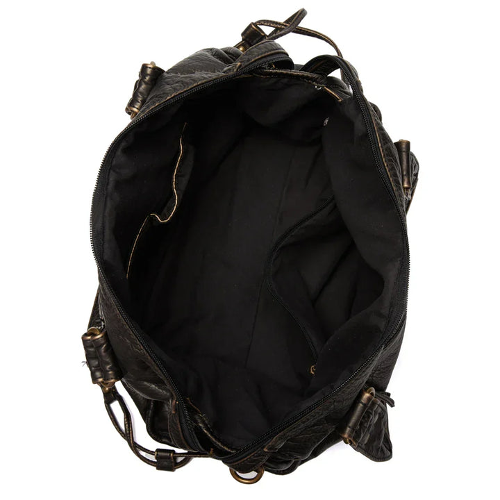 Handbag for School Shoulder Strap in Rigid Leather