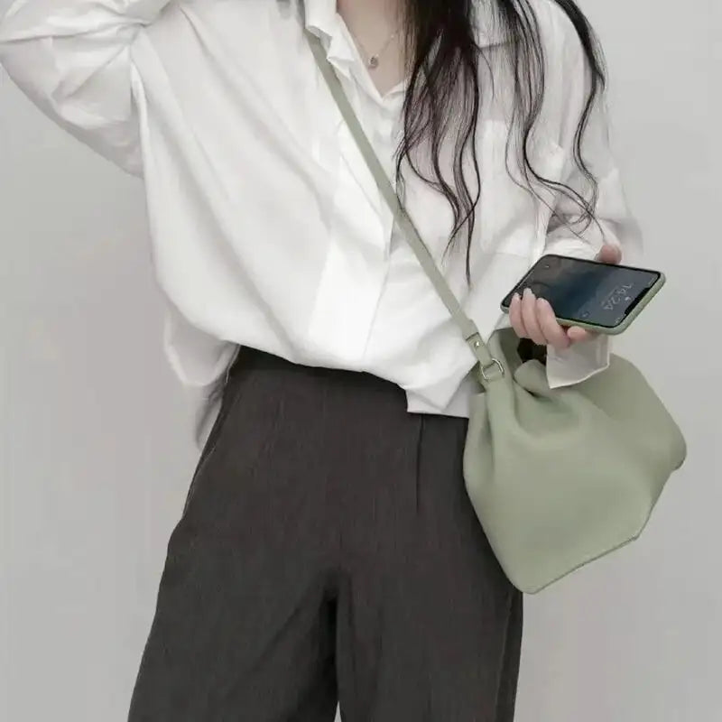 Soft Leather Shoulder Handbag