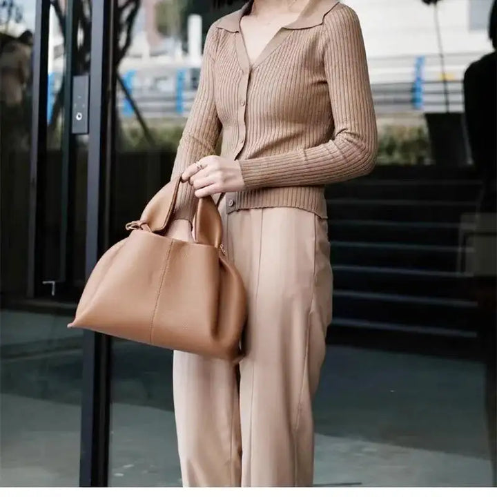 Soft Leather Shoulder Handbag