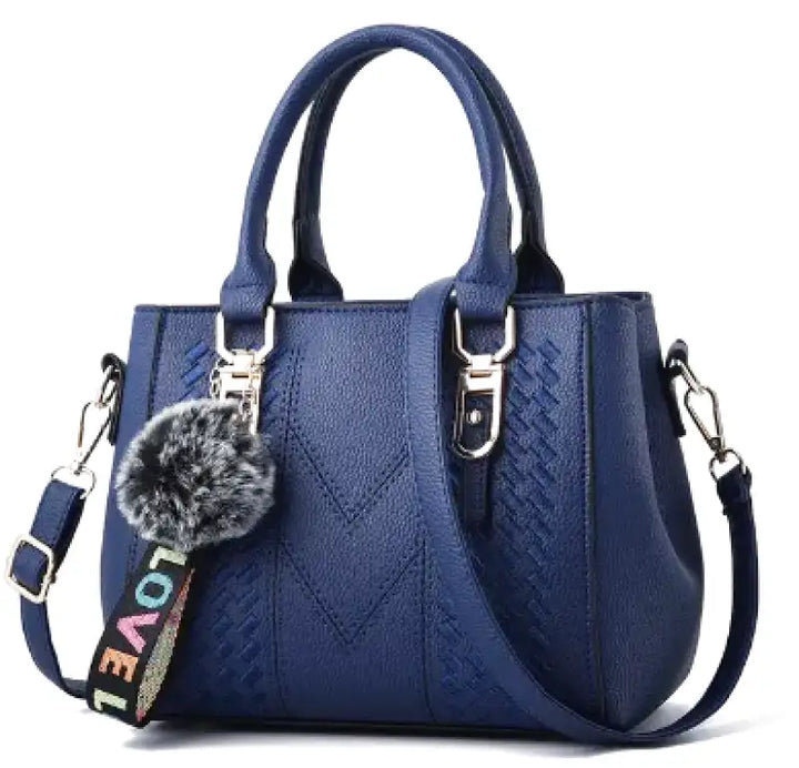 Removable Shoulder Handbag in Leather