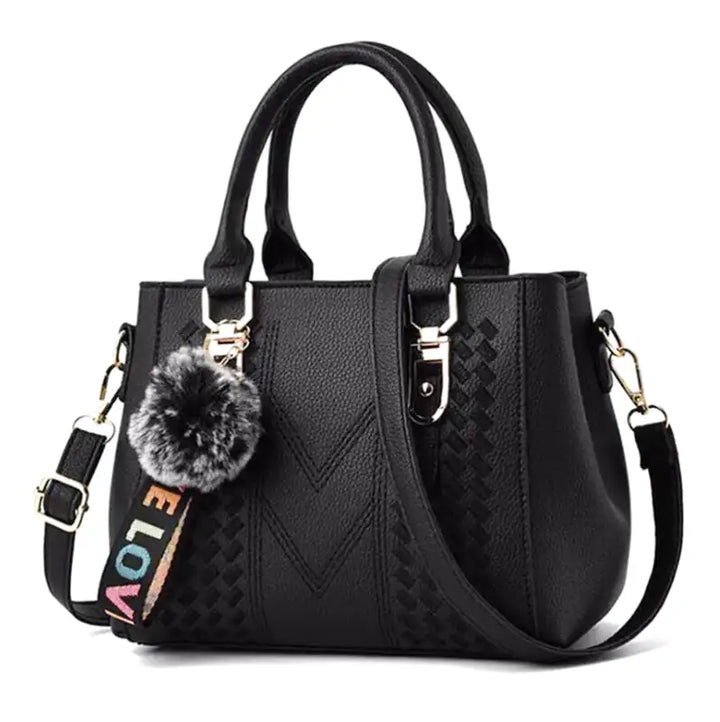 Removable Shoulder Handbag in Leather
