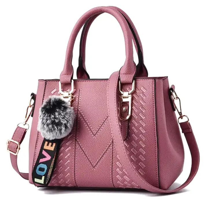 Removable Shoulder Handbag in Leather