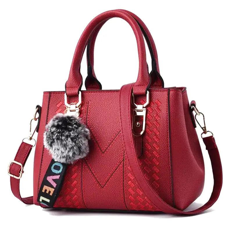 Removable Shoulder Handbag in Leather