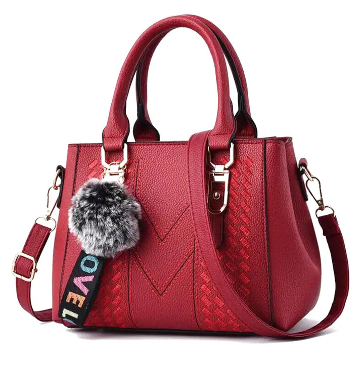 Removable Shoulder Handbag in Leather