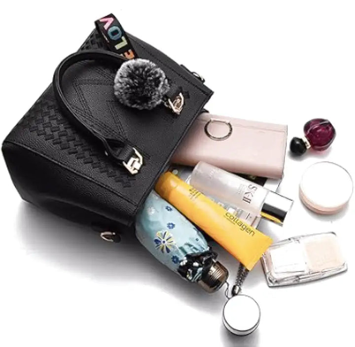 Removable Shoulder Handbag in Leather