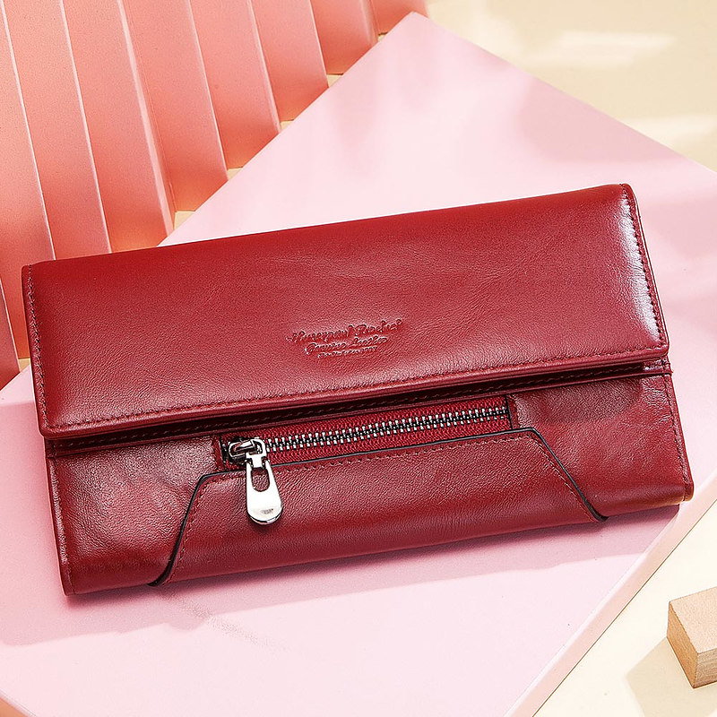 Women's Wallet Leather Coin Purse RFID Theft Protection Card Holder